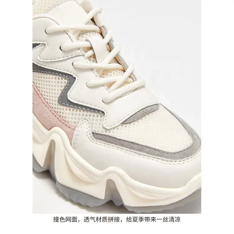 Hot Selling Summer Lace-up Mesh Breathable Walking Shoes for Girls